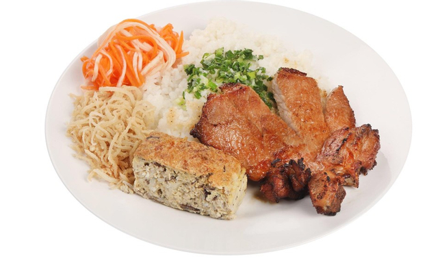 cơm tấm sườn non sốt BBQ