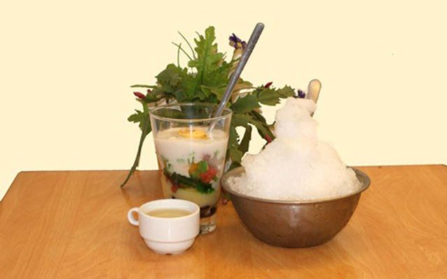 Chè cốm trân châu hạt lựu cốt dừa