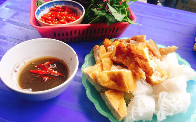 Bún Đậu Dồi  Rán Và Chả Cốm