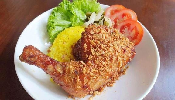 Cơm Gà Xối Mắm Tỏi (Nhỏ) +  Cơm Mề Gà Trứng Non