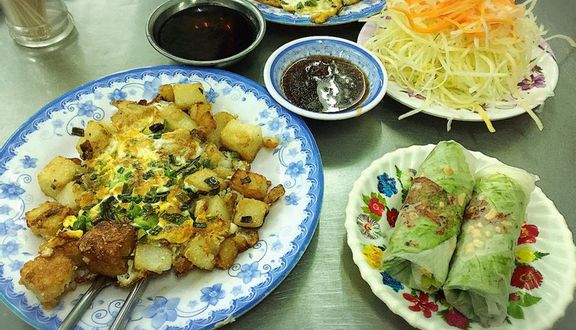 bột chiên + nui chiên (2 trứng)