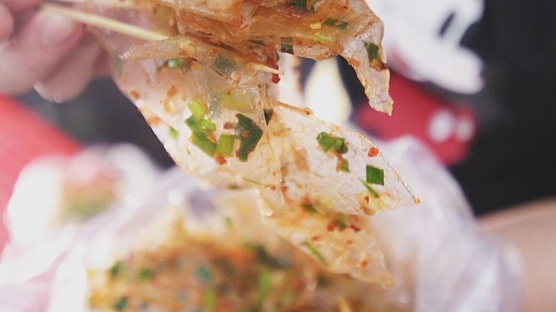 Trái Xoài - Bánh Tráng Dẻo Mỡ Hành - Đường 3 Tháng 2