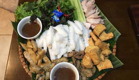 Bún đậu mẹt đầy đủ ( Chả Cốm, Thịt, Nem Chua, Nem Cuộn, Dồi - 1 Người Ăn)
