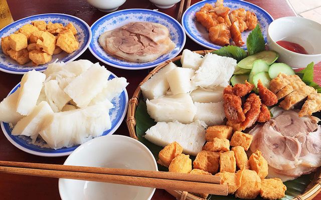 Bún đậu chả cốm