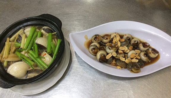 Ốc tỏi nướng mỡ hành