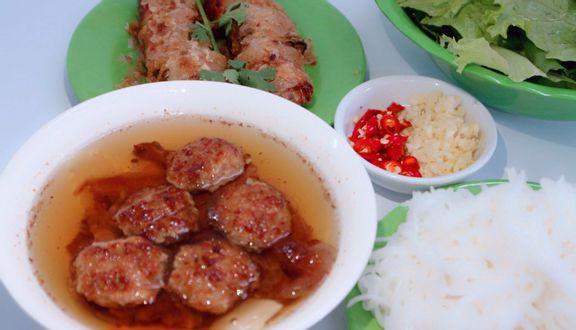 Bún chả viên (Thịt bằm viên nướng)