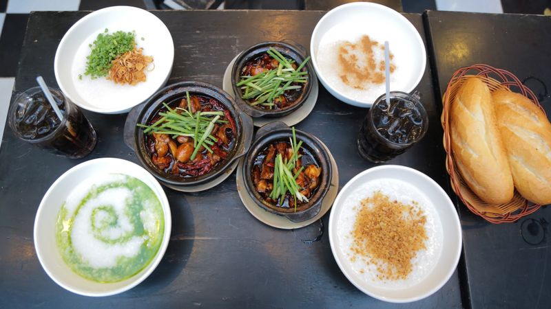 Cháo hương tỏi ếch sa tế (1 con)