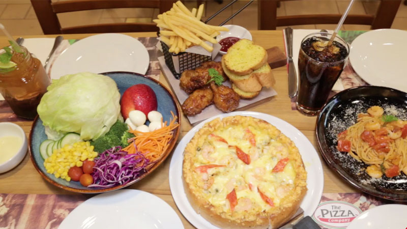 PIZZA HẢI SẢN & ĐÀO (SIZE L)