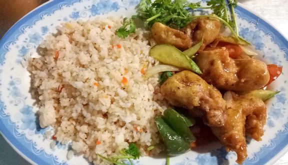 Cơm mực xào sate