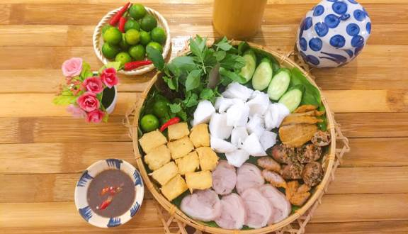 Bún đậu, chả cốm