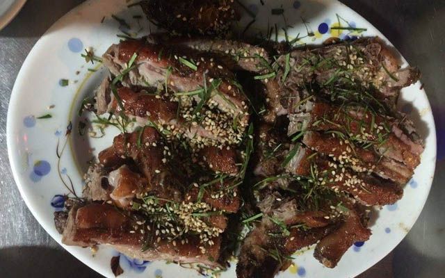 Tim vịt xào mì
