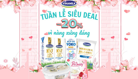 07ID10_Sữa chua ăn Vinamilk Ít đường - Vỉ 4 hộp x 100g (Từ 1/5-15/5: Mua 2 lốc tặng 1 hộp cùng loại)