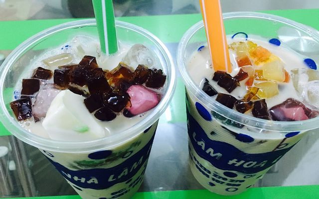 Trà sữa táo full topping