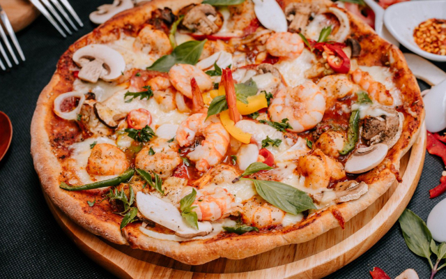 Pizza Sốt Trắng Gà Quay (Alfredo Sauce -Savoury Chicken Pizza)