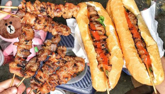 Combo Bánh mì thịt xiên nướng (1 xiên) + Trà chanh