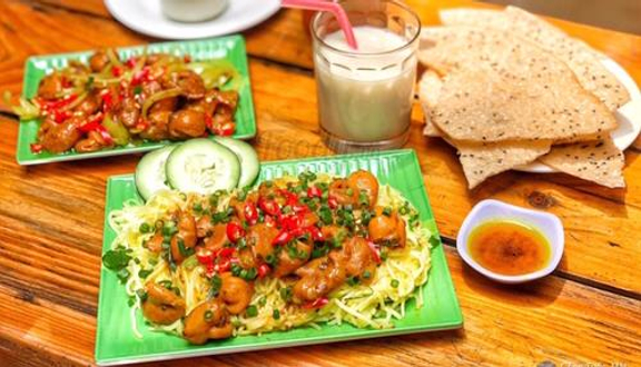 Combo: 3 phần Bún lòng xào nghệ vừa + 4 phần Cơm Lòng Xào Nghệ + 2 phần Bánh tráng nướng