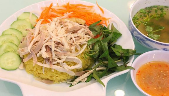 Cơm đùi gà luộc