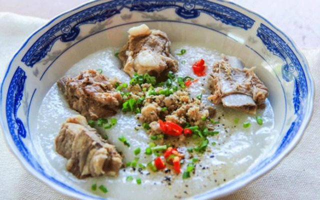 Cháo sườn thịt bằm