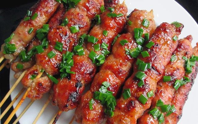 Bún thịt nướng + chả giò (lớn )
