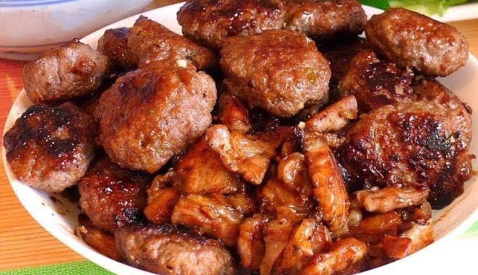 Bún Chả Chấm  Thịt lẫn