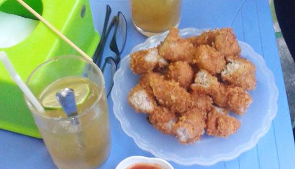 Gà miếng xiên chiên