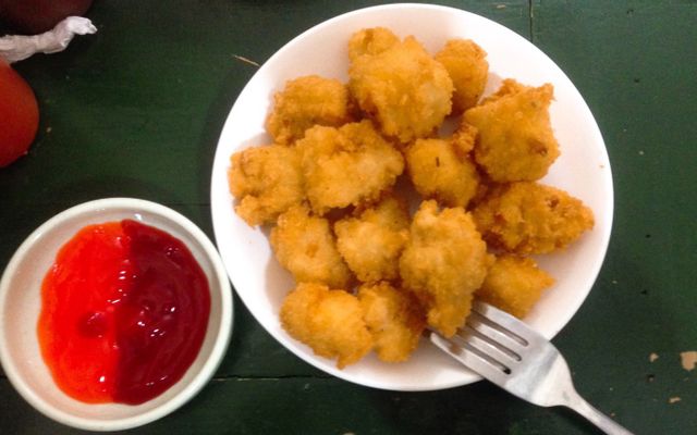 Cơm thăm lợn chiên xù