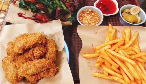 5 chim nhỏ +5 chân gà rang muối+5 nem chua +khoai kén+1 coca